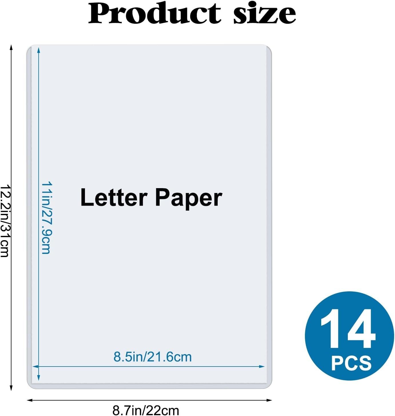 8.5 X 11 Hard Plastic Sheet Protectors Rigid Print Protectors Clear Waterpro
