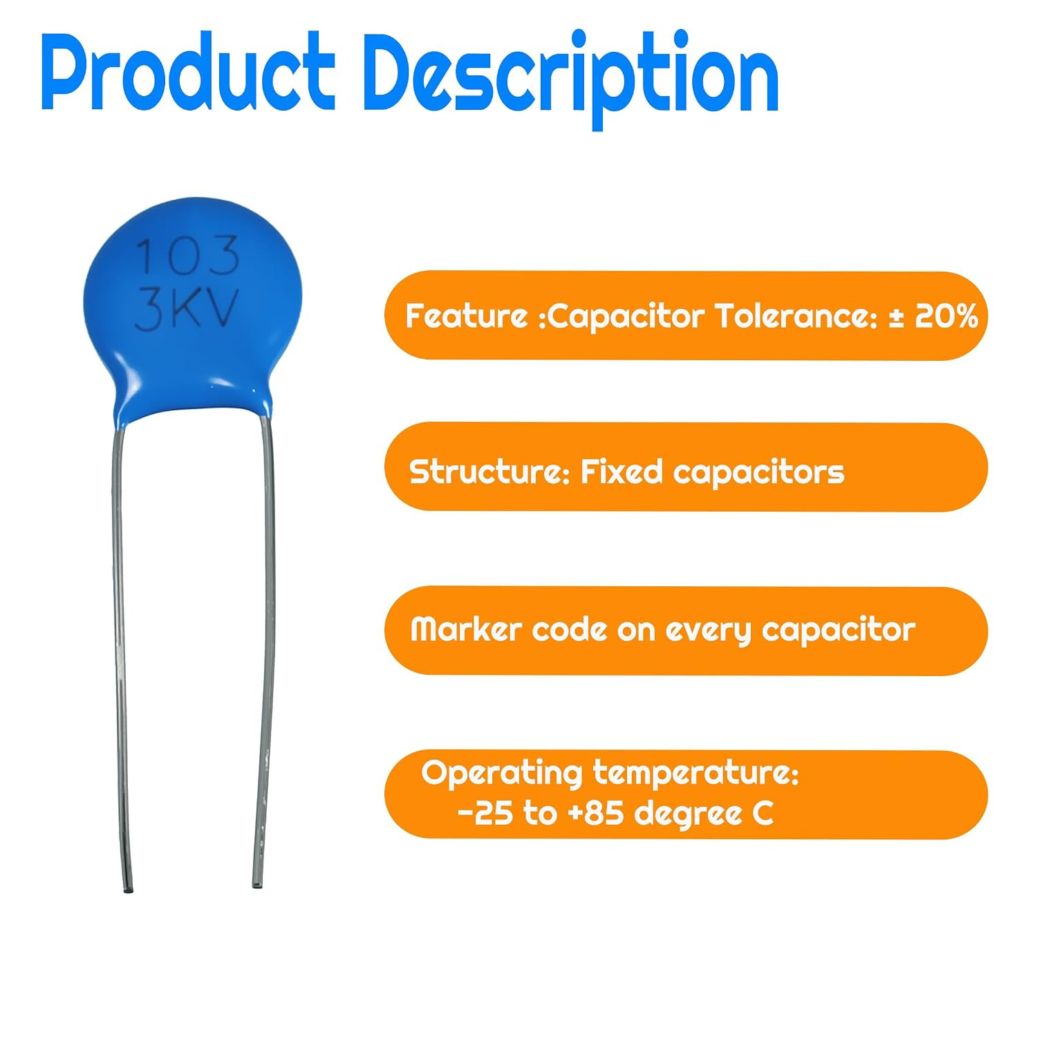 150Pcs 15Values High Voltage Ceramic Disc Capacitor Assortment Kit