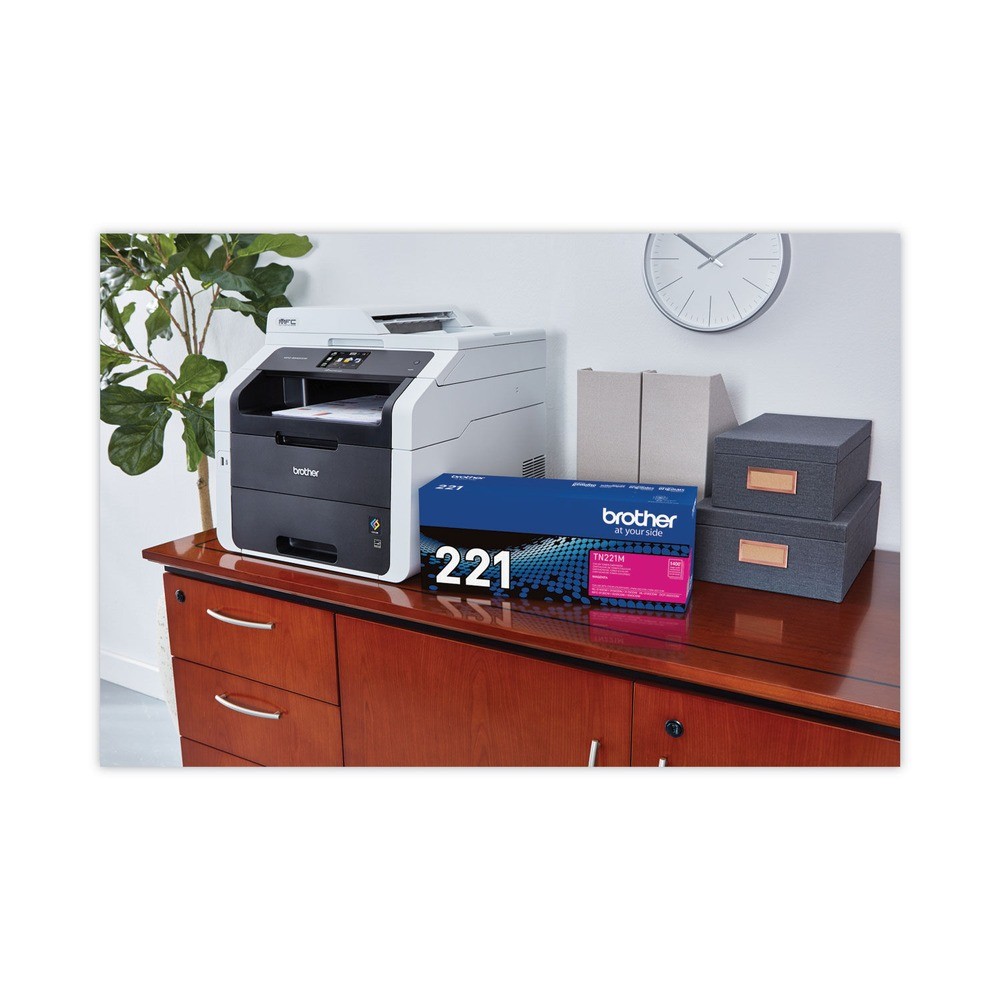 Brother TN221M 1400 Page-Yield TN221M Toner – Magenta New