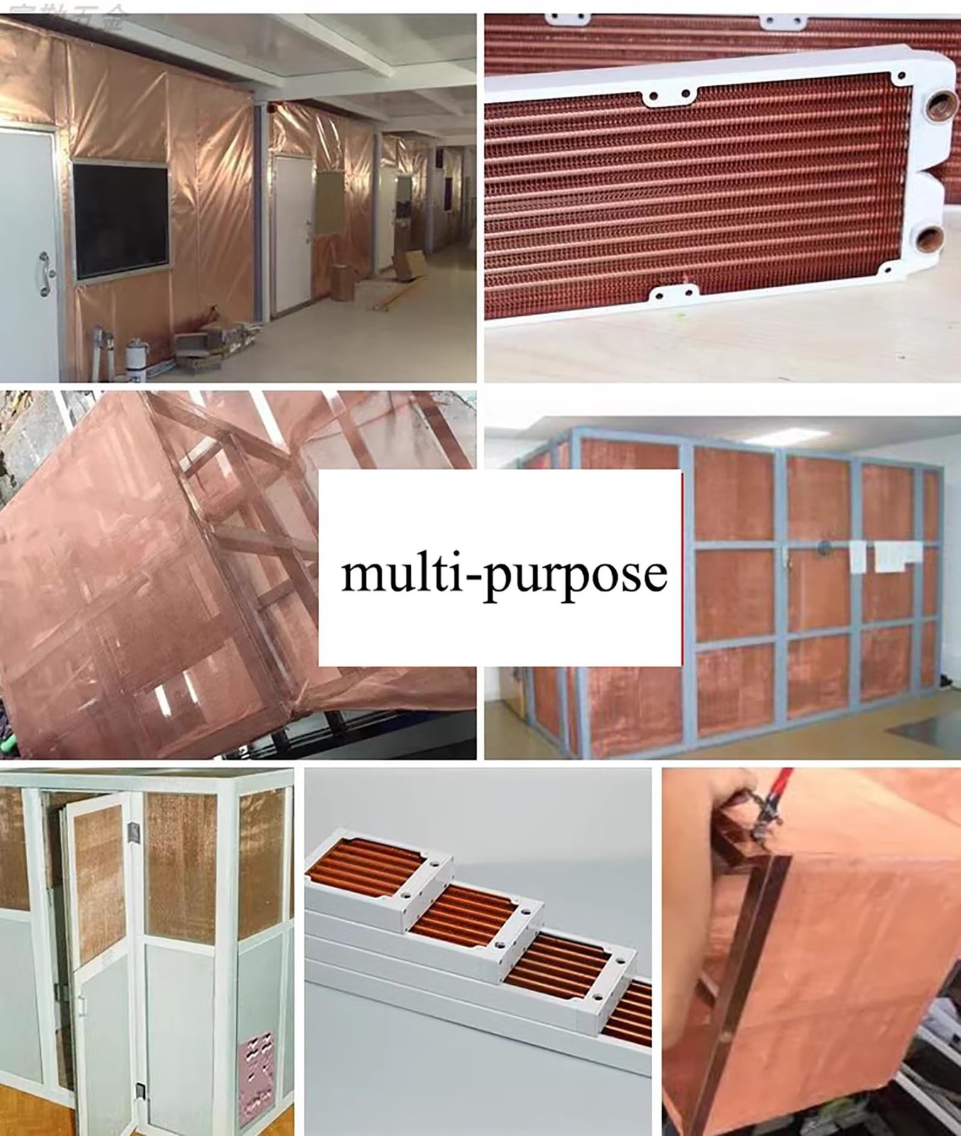 XIFENG Pure Copper Mesh Screen Roll 118»x39» / 3m x 1m 99% Copper Wire Mesh…