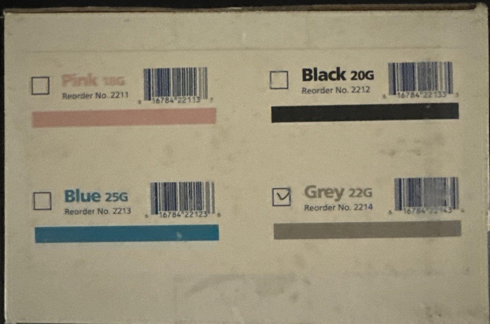 *2,500/case* Dynarex Pre-Bent Flow Tips-22G Etch tips, Grey,25 bags of 100 tips