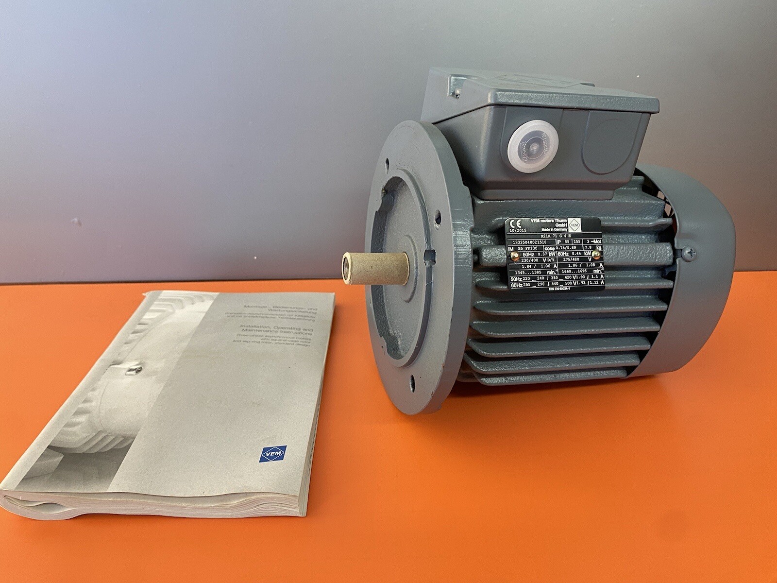 VEM Motors Thrum GmbH 3Ph 230/400VAC 50/60Hz 0.37/0.44 Kw K21R 71G4H