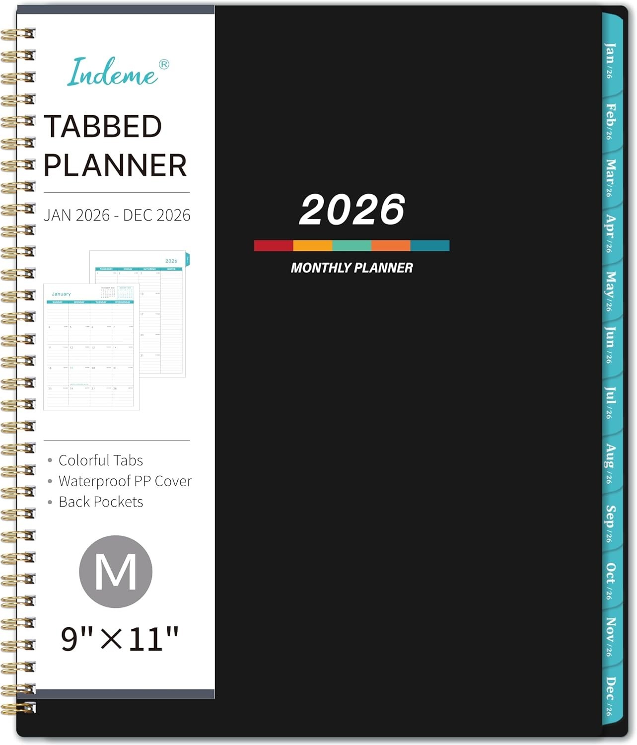 2026 Planner, Weekly and Monthly Calendar Planner, January 2026 – December 2026