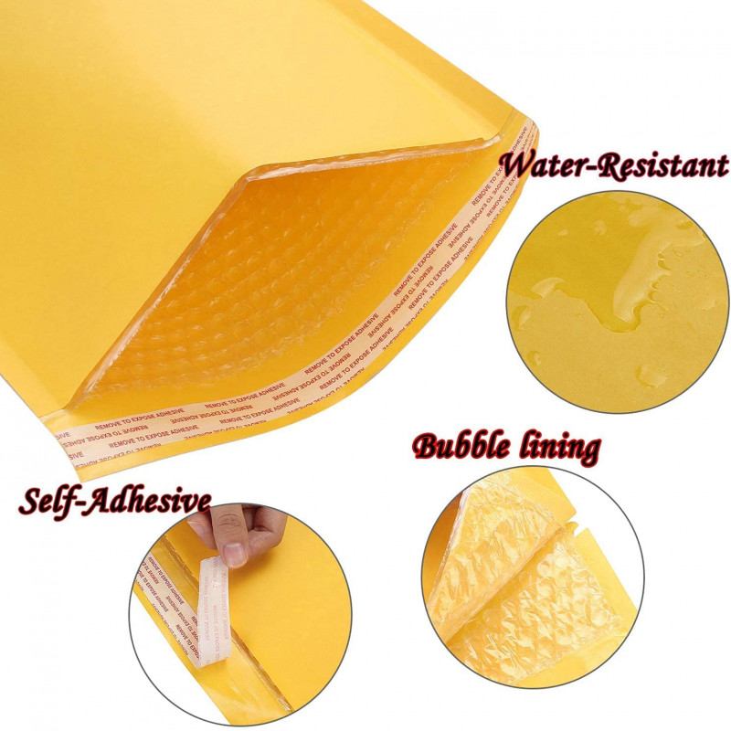 5pcs Kraft Paper Envelope Bubble Bag Unique Bubble Bag Express Delivery