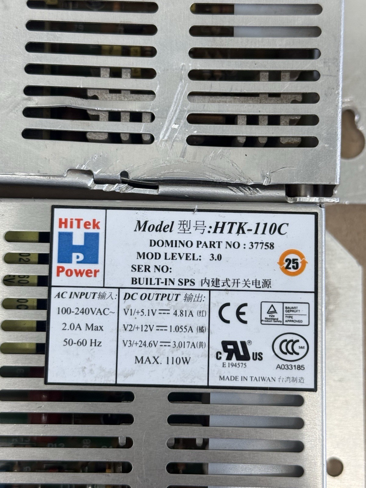 Lot Of 2 HITEK POWER HTK-110C