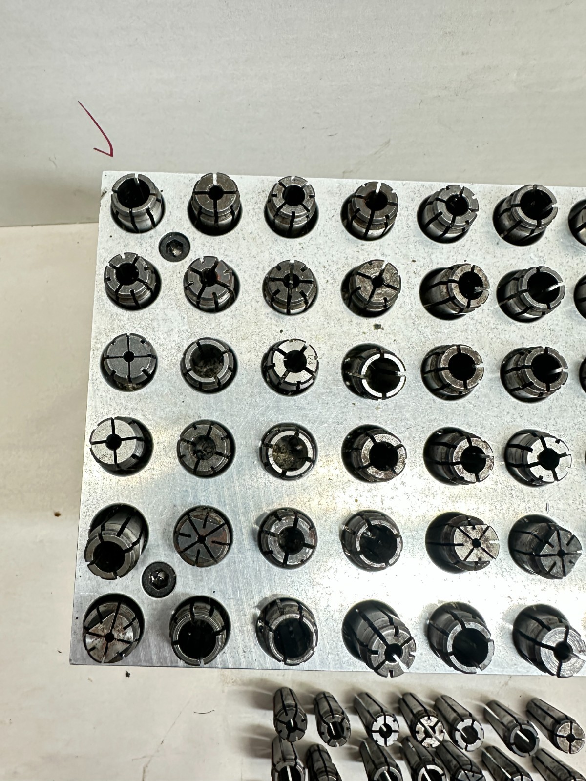 Lot of 101! – Accura-Flex Collets TSD AF Series with Aluminum Holder
