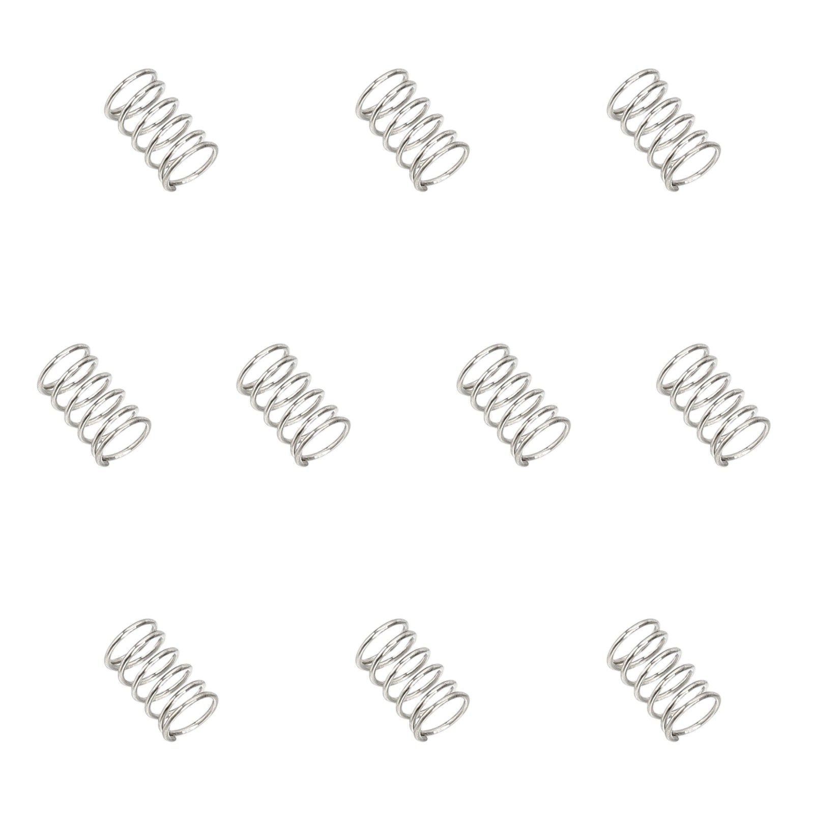 10 x Small Compression Spring 3 mm OD 0.3 mm Wire 5 mm Free Length