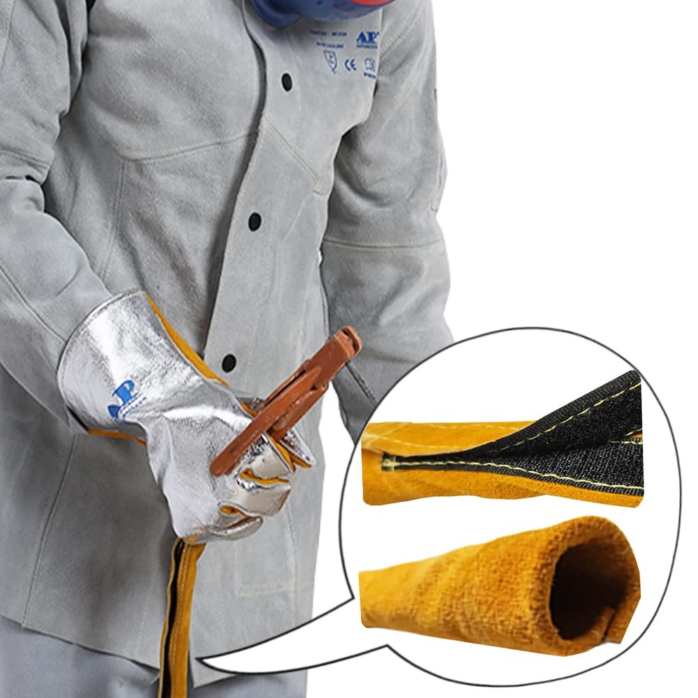 AP AllyProtect TIG MIG Plasma Cable Sleeves Welding Lead 11.5 FT, golden