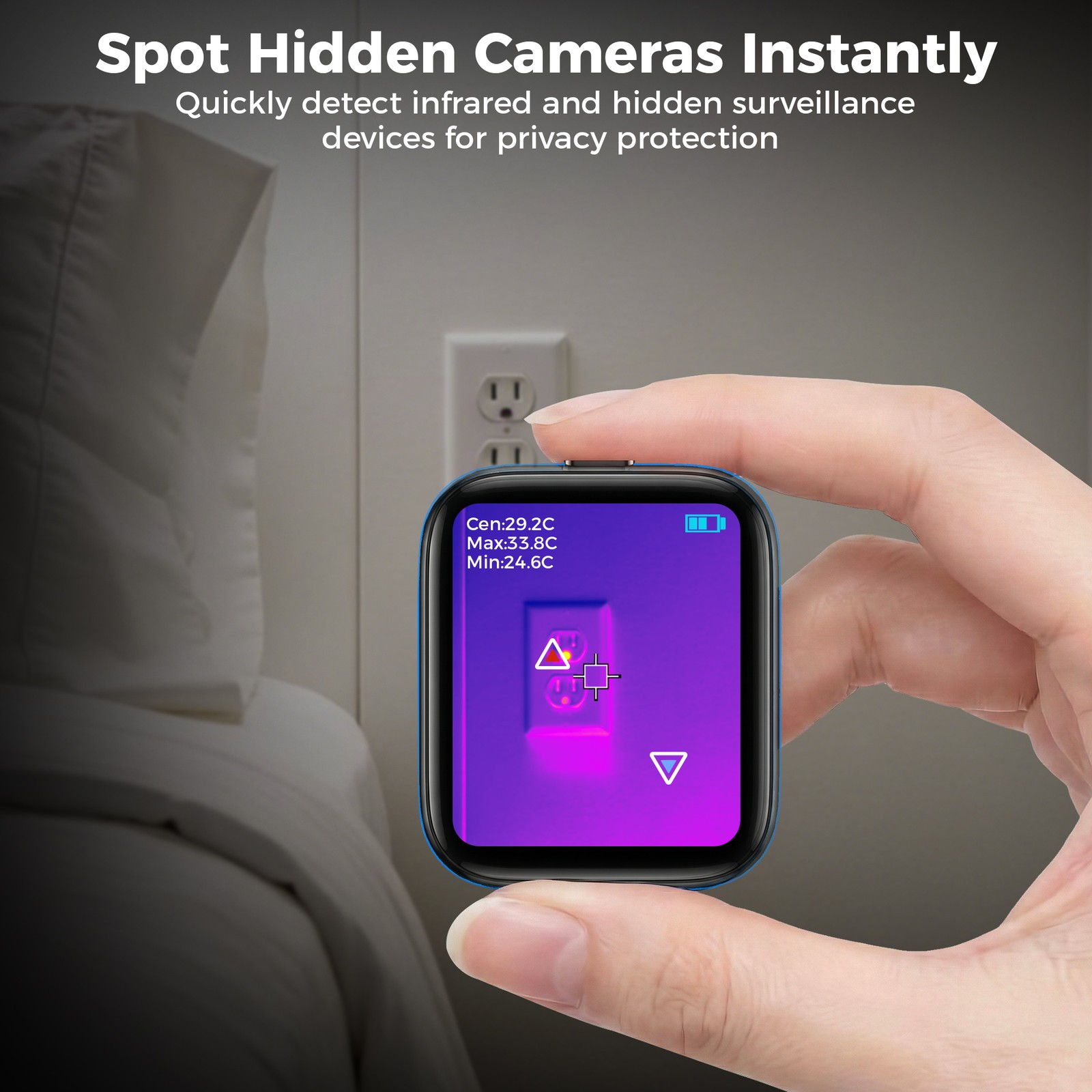 ANXTECH Small Blue Infrared Thermal Imaging Camera Mini Thermal Imager Camera