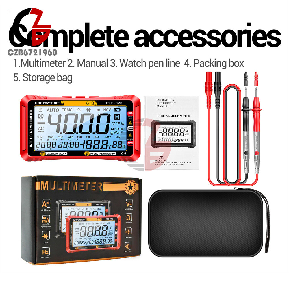 ANENG Digital Multimeter 3-in-1 Calendar/ Thermohygrometer /Multimeter AC/DC Hz