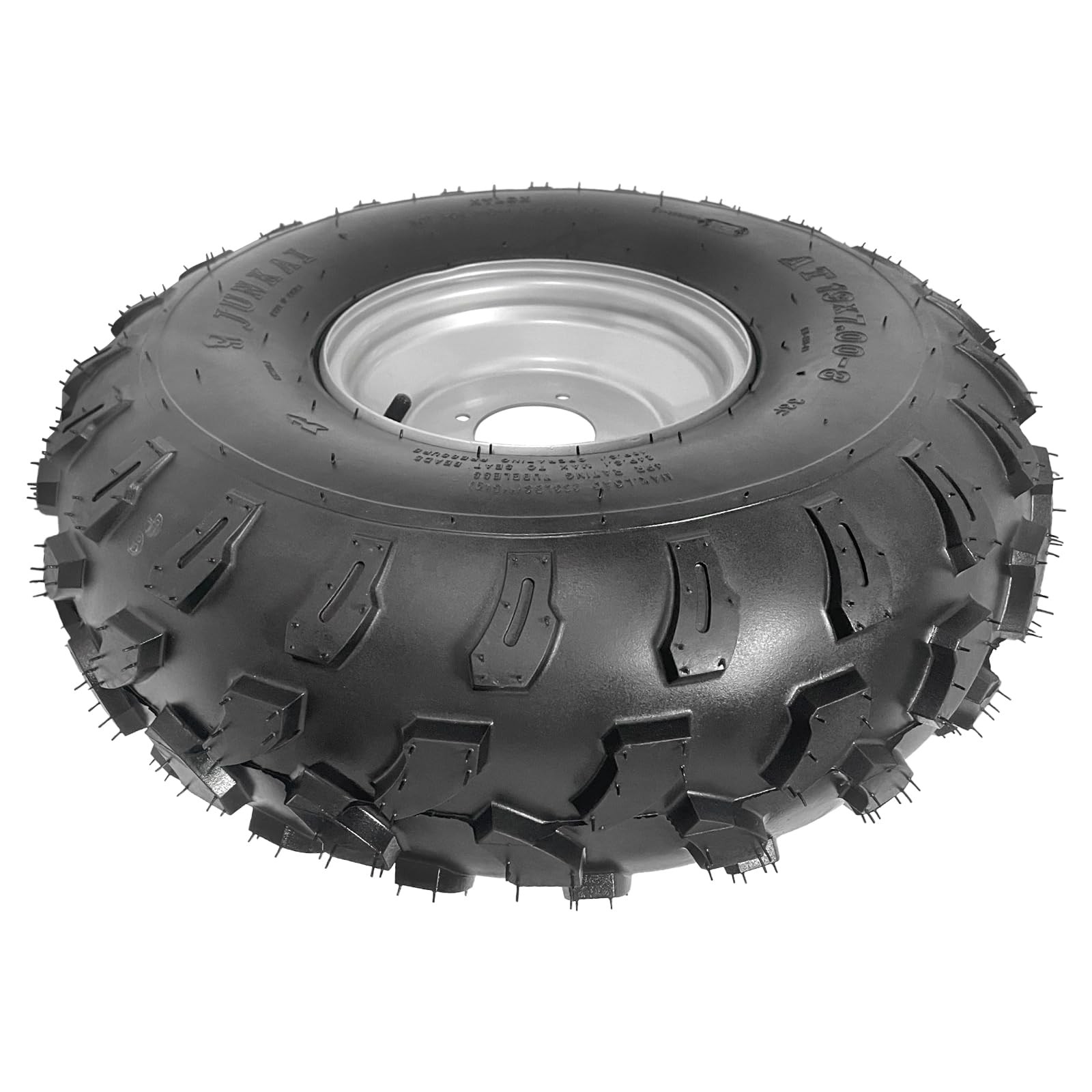 19×7-8 ATV Tire Rim Assembly 4 Stud 4 PLY 8 Inch 253 LBS 24T Spline Hub Off-Road