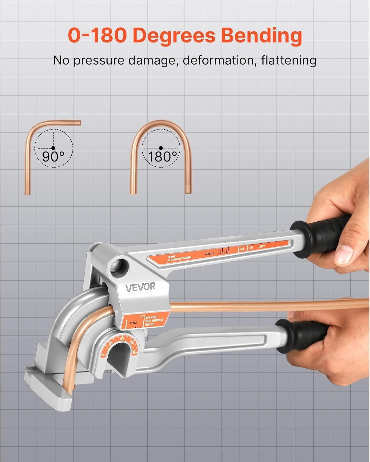 Durable Hand-Powered Tube Bender – 1/4”, 3/8”, 1/2” OD for DIY Masterpieces