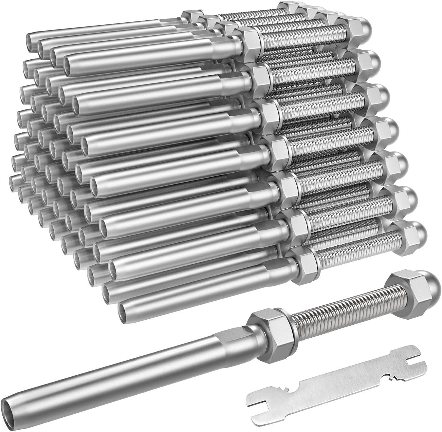 100 x T316 Stainless Steel Hand Swage Tensioner for 3/16» Cable Railing Systems