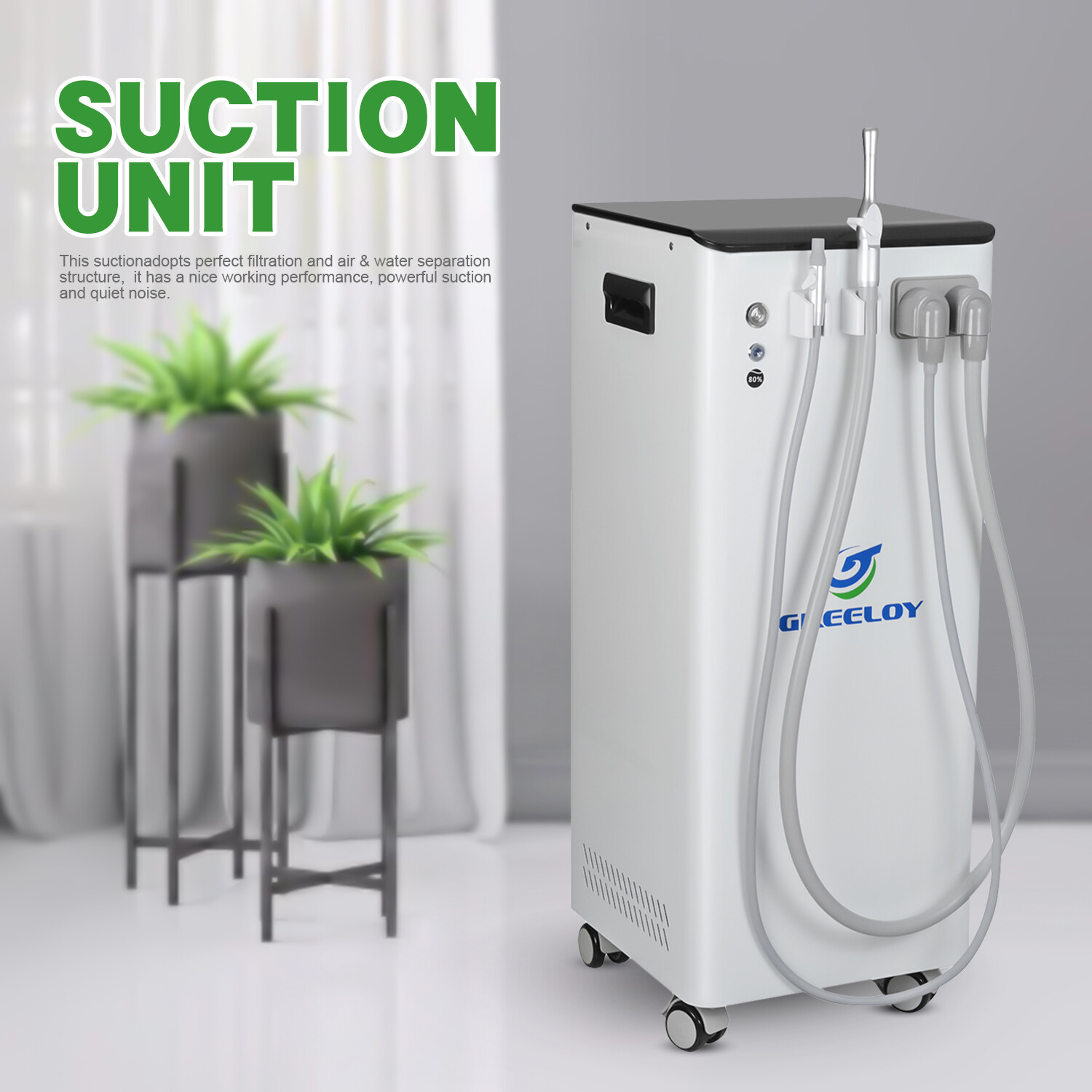 Dental Portable Saliva Suction System Negative Pressure Pump Suction GS-M300 US