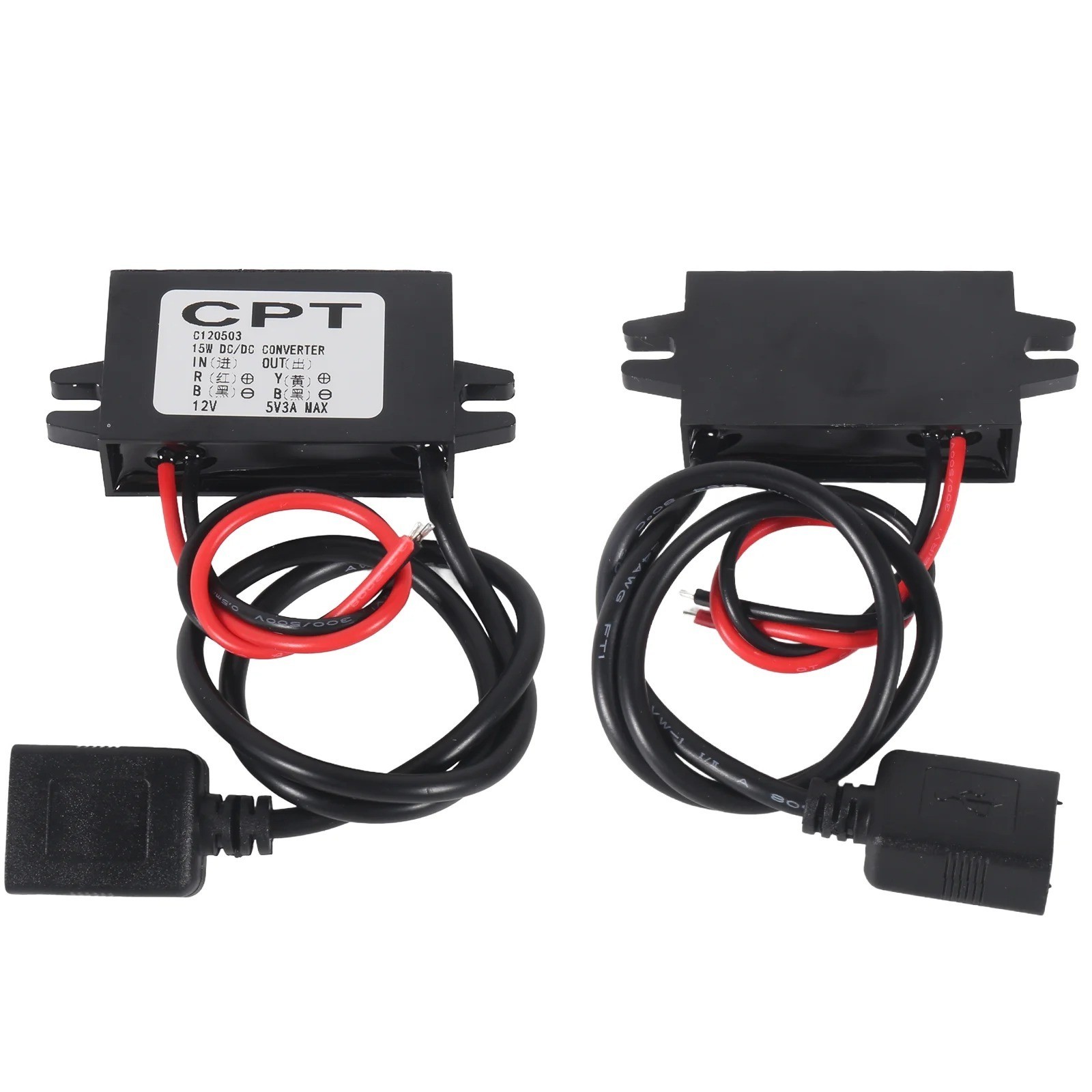 DC-DC 12V To 5V Converter Step Down Module USB Output Power Adapter