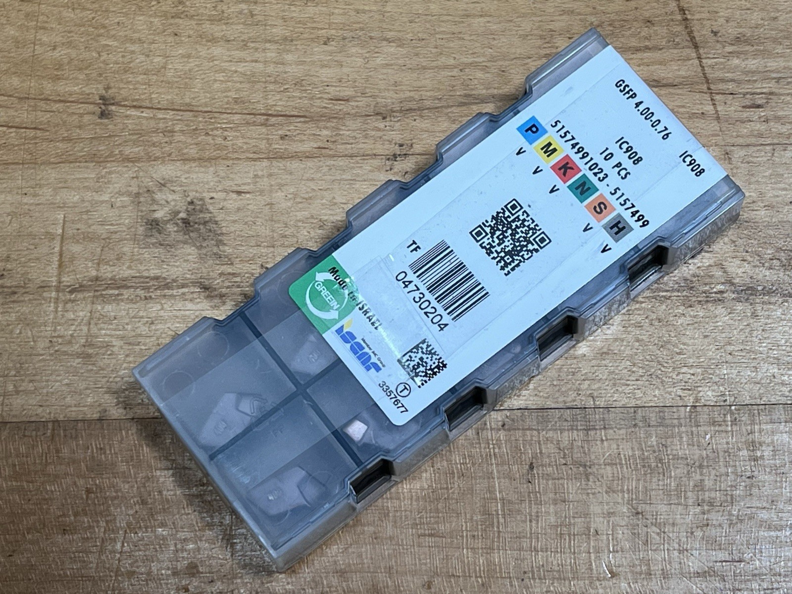 New Box Of 10 Iscar Carbide Inserts GSFP 4.00-0.76 IC108 51574991023-5157499