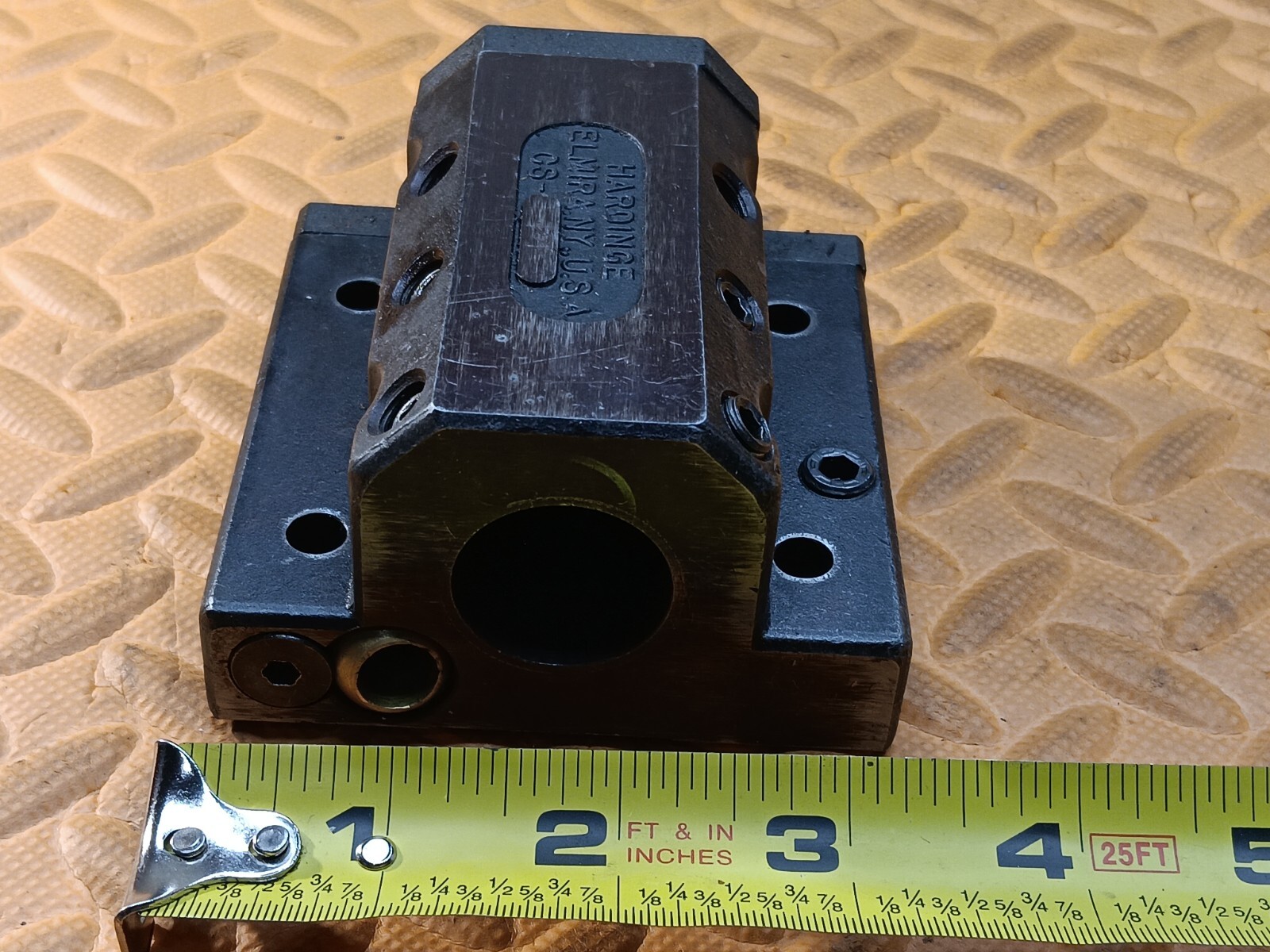 Hardinge 1″ I.D. Lathe Tooling Block CS-24 50mmX60mm Boring Bar Holder USA 1.0