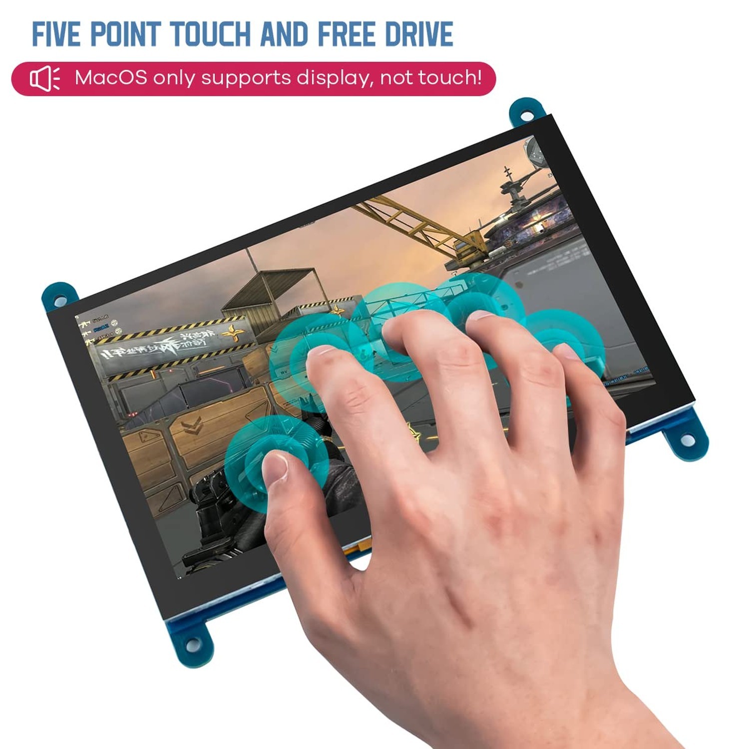 Hosyond 5 Inch IPS LCD Touch Screen Display Panel 800×480 Capacitive Screen