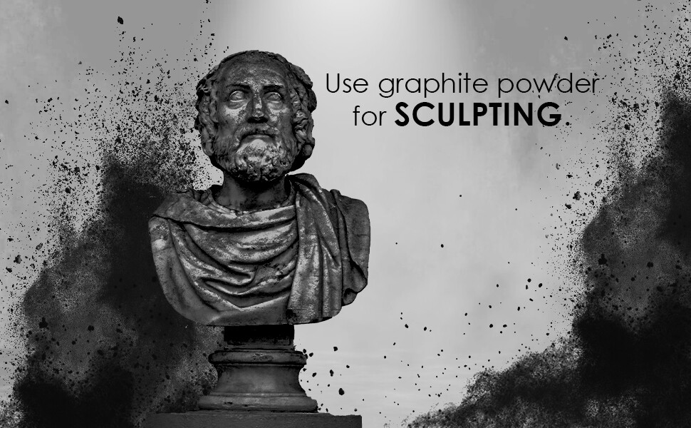 Graphite Powder Pure 44 microns – Uses include: dry lubricant, epoxy (Quart)