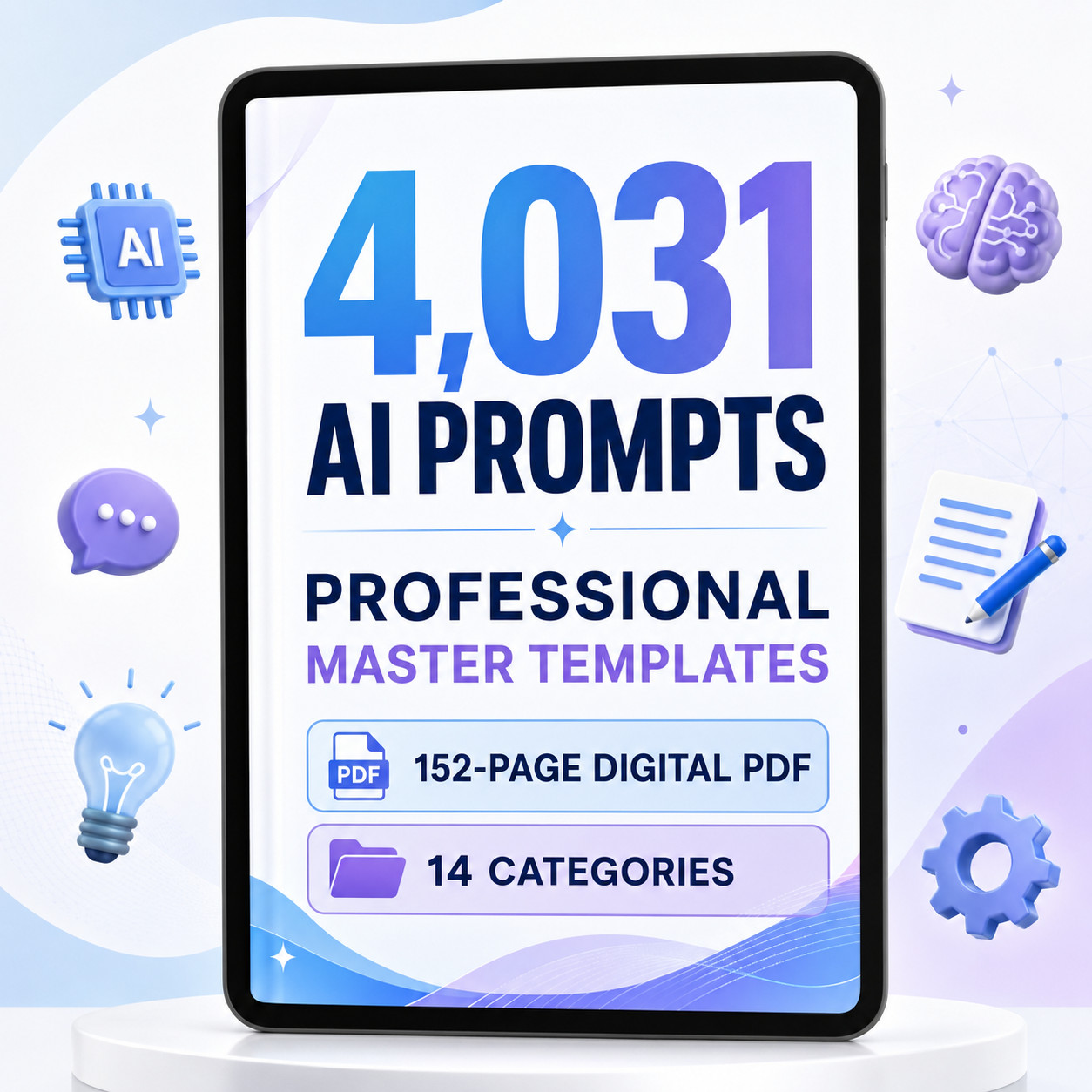 4,000+ Professional ChatGPT AI Prompts High-Quality Digital Download