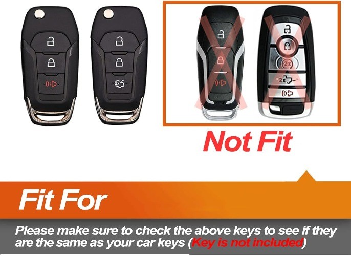Silicone Key Fob Cover for Remote Key Protection – Black or Red Car Accessory