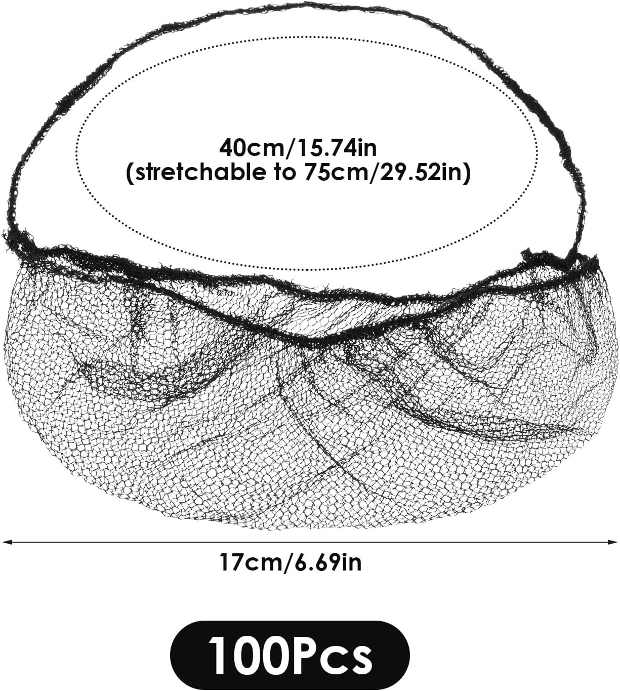 100 Pcs Beard Nets Food Service Beard Covers Beard Guards Black Comfortable Prot