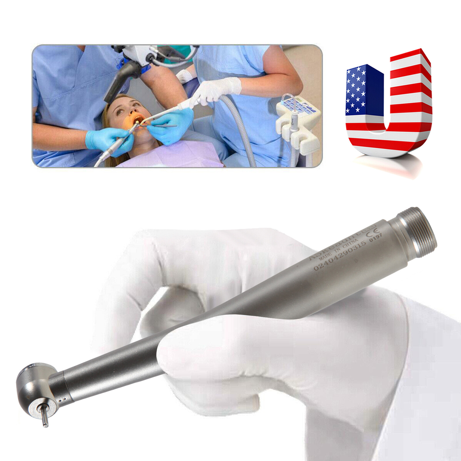 Dental PANA MAX High Speed Handpiece Large Torque Push Button 2 Holes Borden