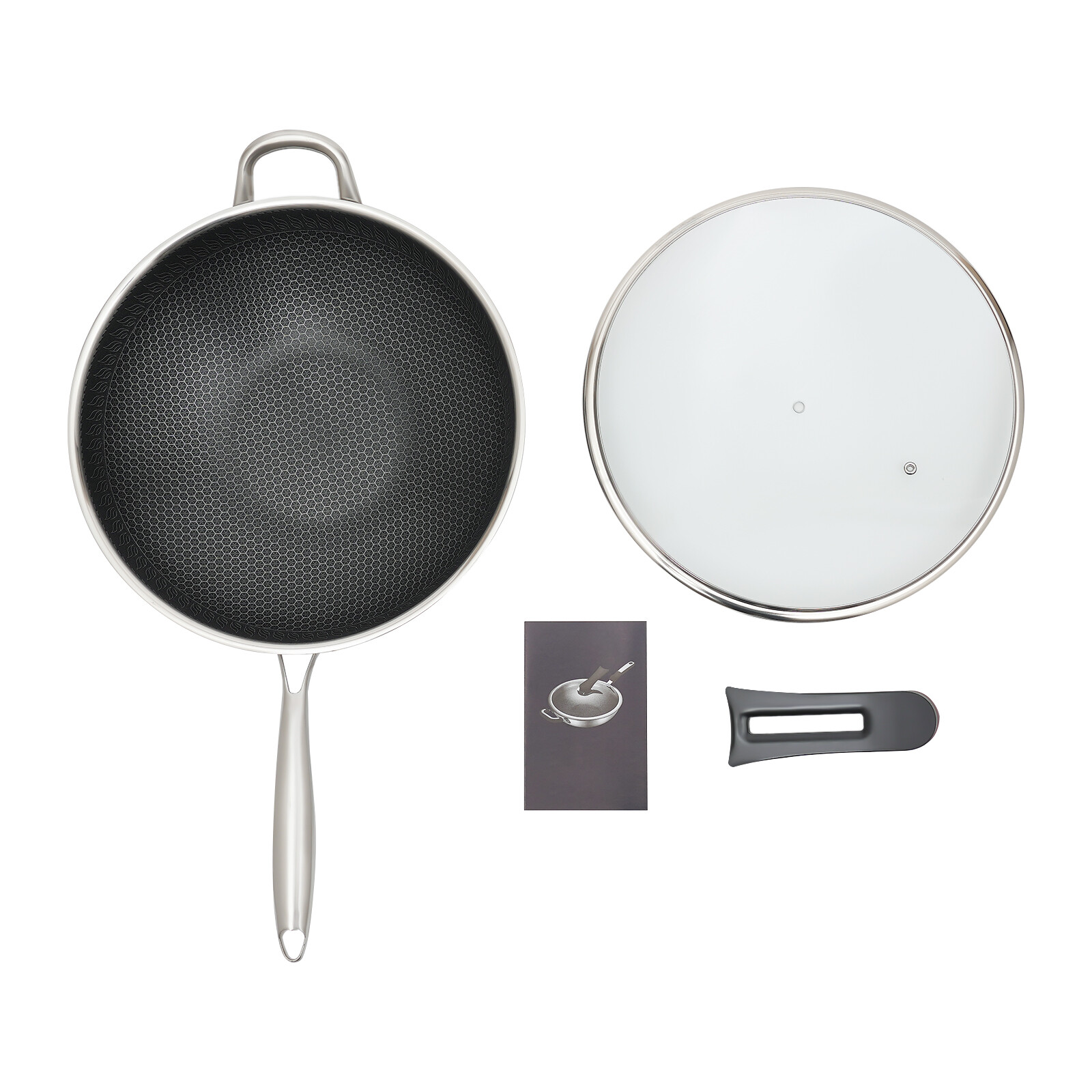 Stainless Steel Wok 316 Grade with Etching and Polishing 34cm Diameter