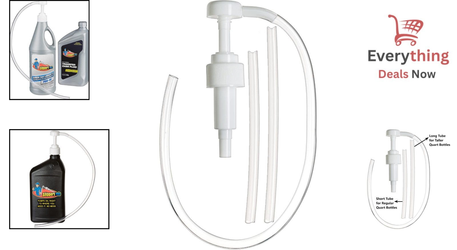 Fluid Transfer Hand Pump for Gear Oil Transmission & Differential Quart Bottles