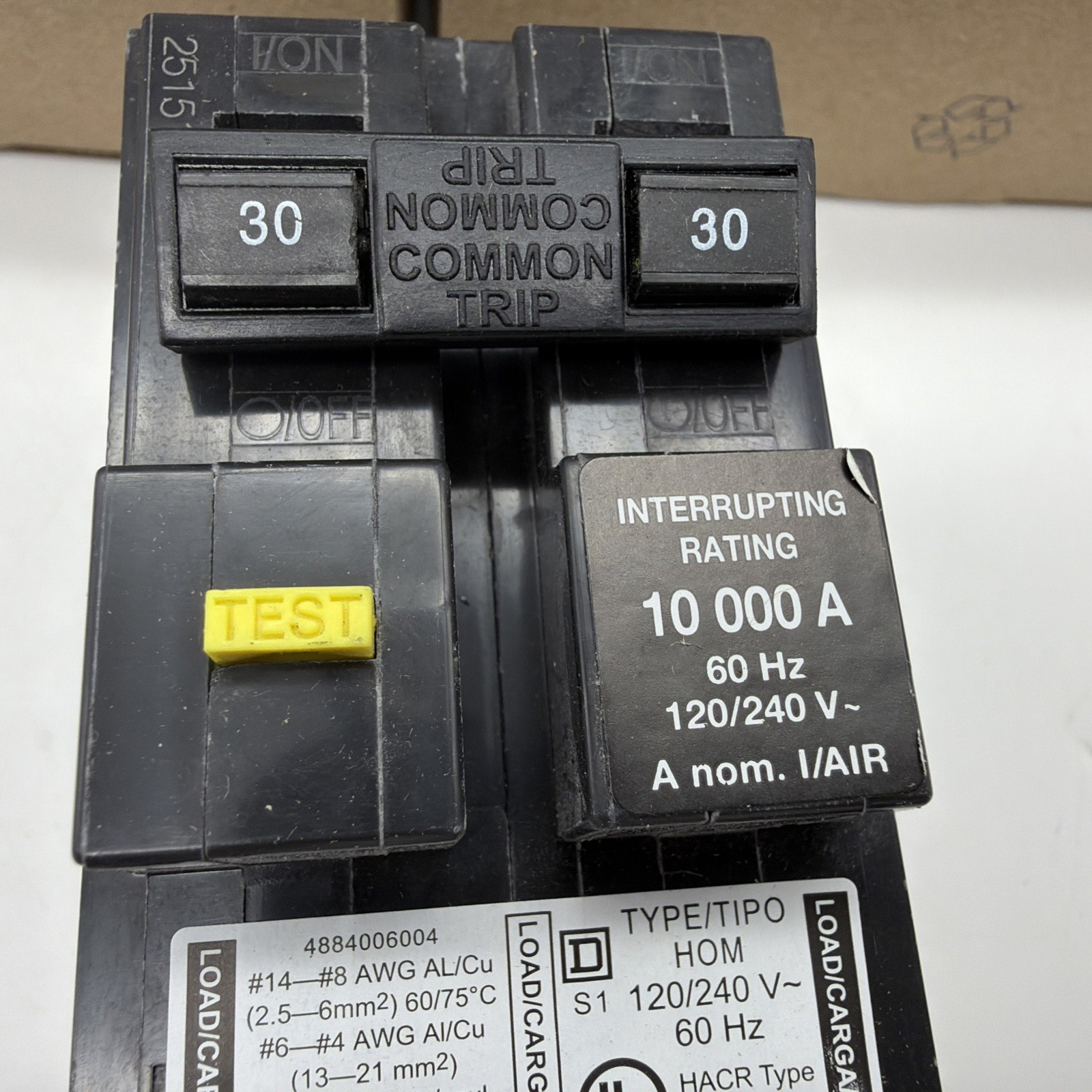 SQUARE D HOM230GFI 30A 2-POLE GFCI BREAKER HOMELINE 240V 7 PACK NEW
