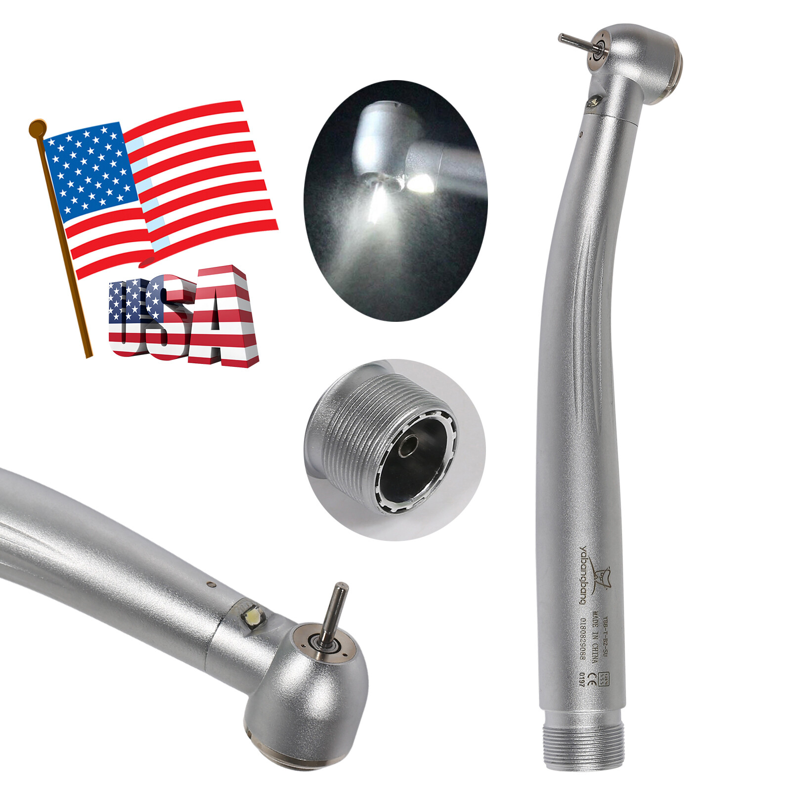 USA YBB/YBM Dental LED PANA MAX Fast High Speed Air Turbine Handpiece NSK Style