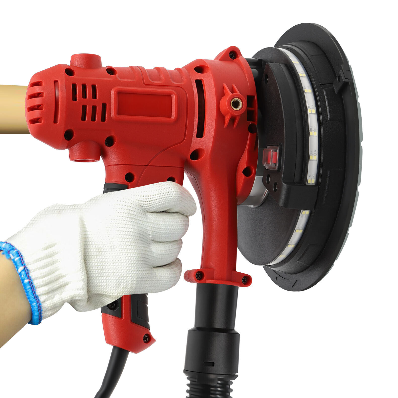 Drywall Sander 1200W Vacuum System Variable Speed 1200-2500rpm LED Strip Light