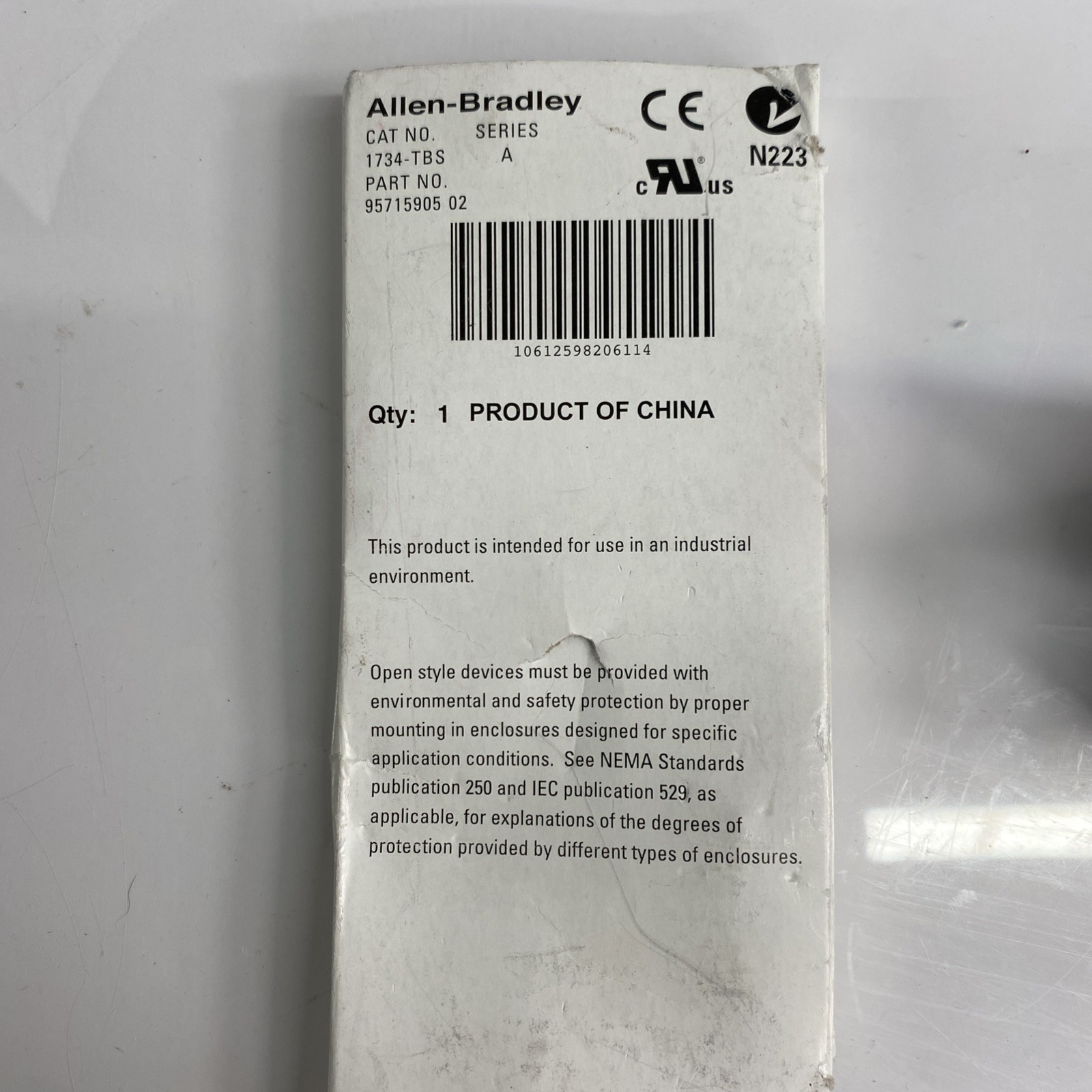 Allen-Bradley 1734-TBS POINT I/O Module Terminal Base Fast Ship