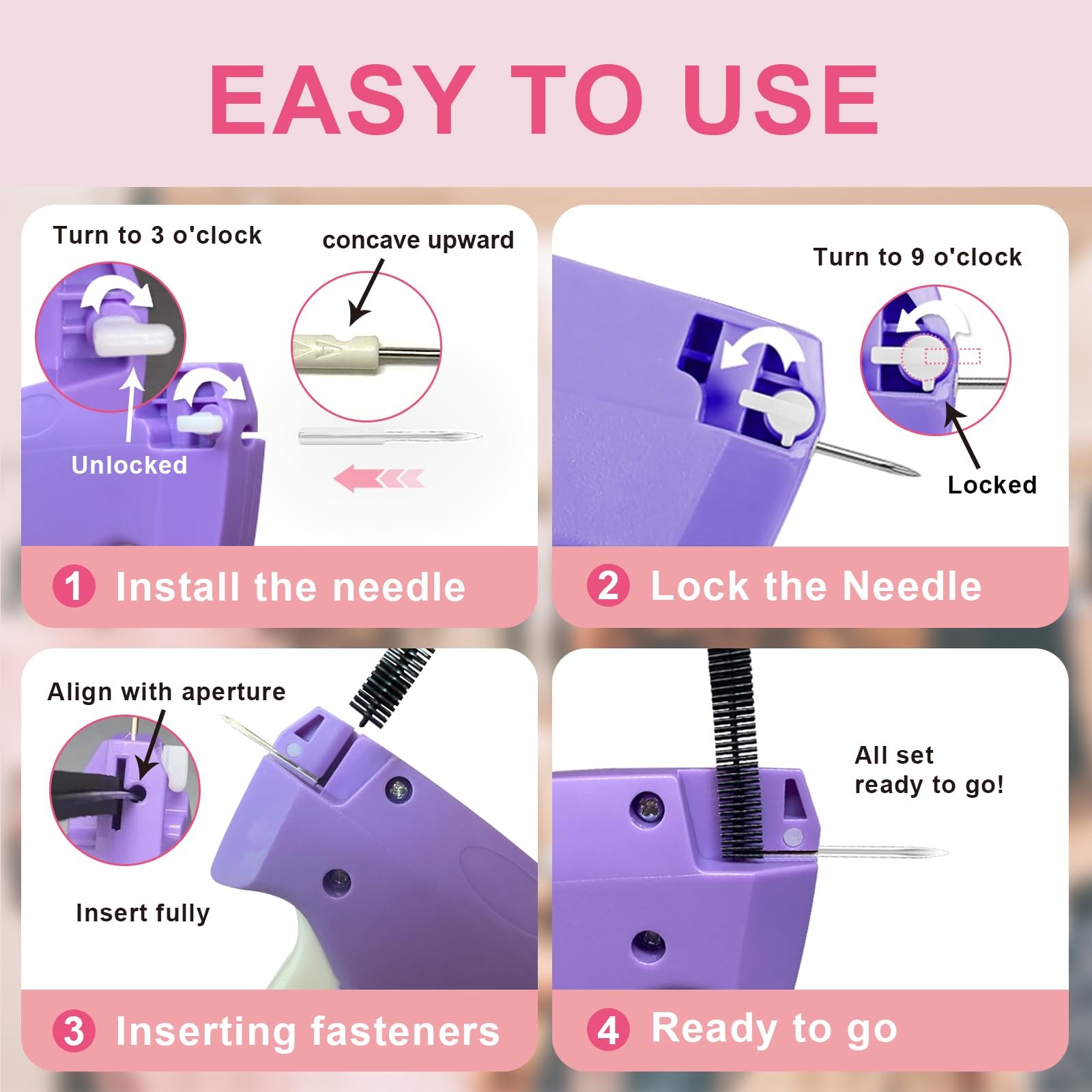 Stitch Gun for Clothes -Handheld Quick Clothing Fixer – purple