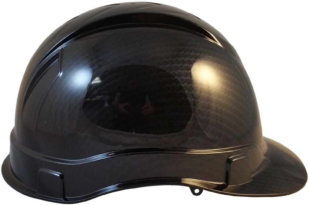 Pyramex Ridgeline Cap Style Hard Hat with 4pt Suspension – Shiny Black Graphite