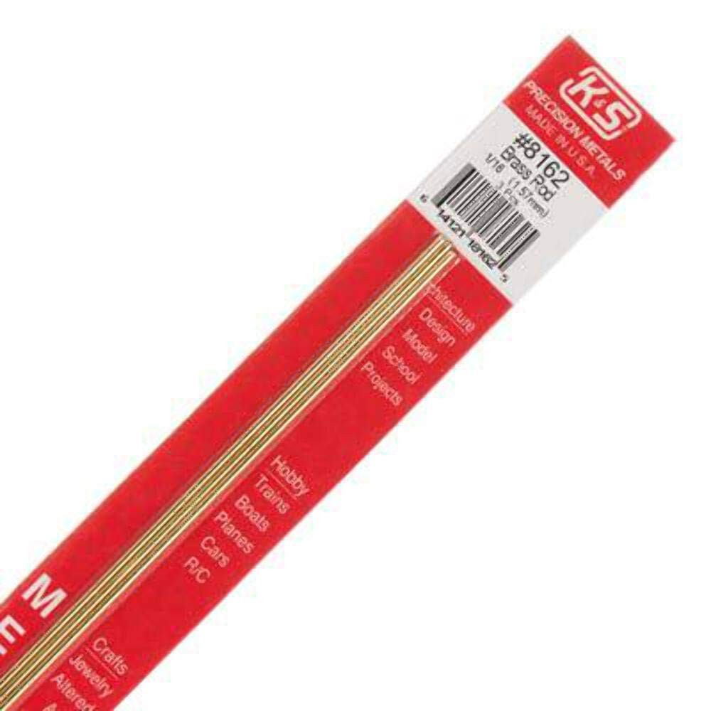 K&S Solid Rod 1/16″ X 12″ Brass Pack