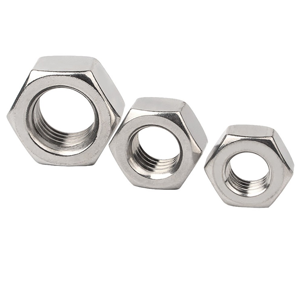 M1.0 M1.2 M1.4 to M64 Hex Full Nuts DIN 934 A2 & A4 Stainless Steel Hexagon Nuts