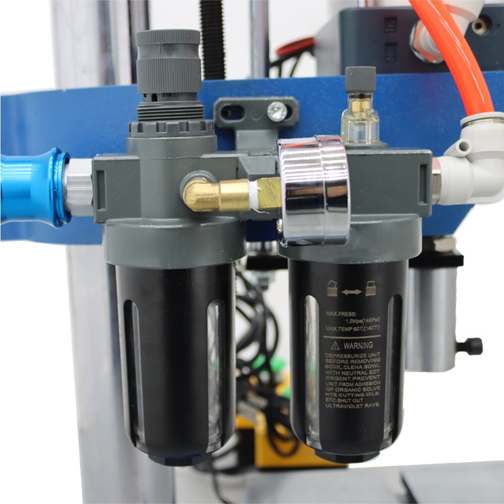 2205lbs 110V Pneumatic Punch Press Machine Foot Switch Double Button 3.9-1.9in