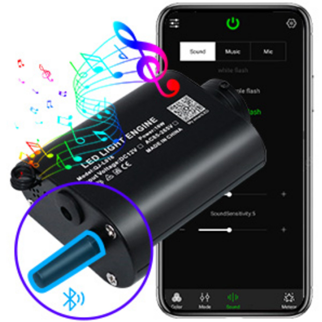 LED Fiber Optic Light Source AKEPO 12V 16W Bluetooth APP Control RGBW lamp Beads