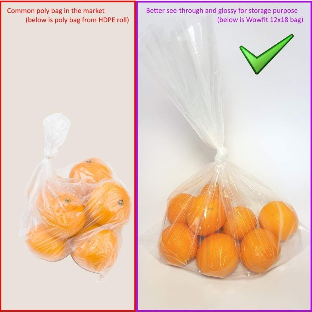 1.6 Mil Clear Polyethylene Bags – 10 Count, Perfect for Food & Craft Storage