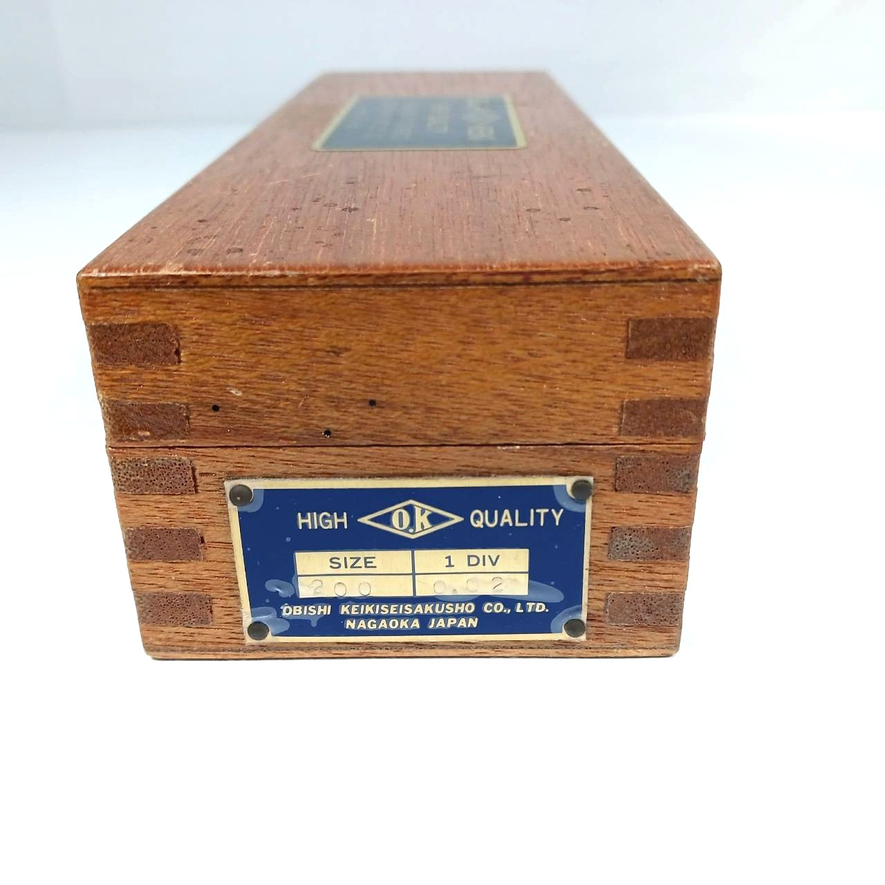 OBISHI KEIKI Precision Level 1DIV. 0.02mm/m No.7010 Machinist Tool JAPAN BA255T