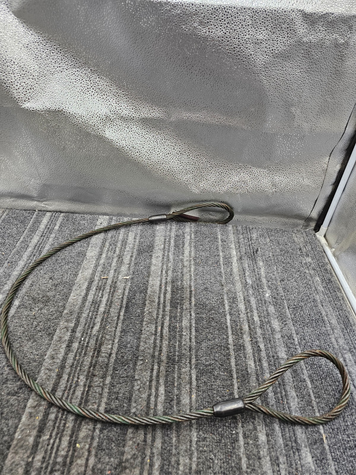 (QTY 2) Stren-Flex 6622-12 3/8″ x 4ft Wire Rope Sling Eye & Eye