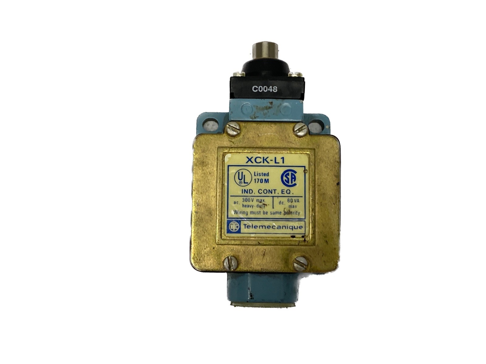 NOS Telemecanique 300V Max 60VA Max Heavy Duty Limit Switch XCK-L1 ZCK-D10