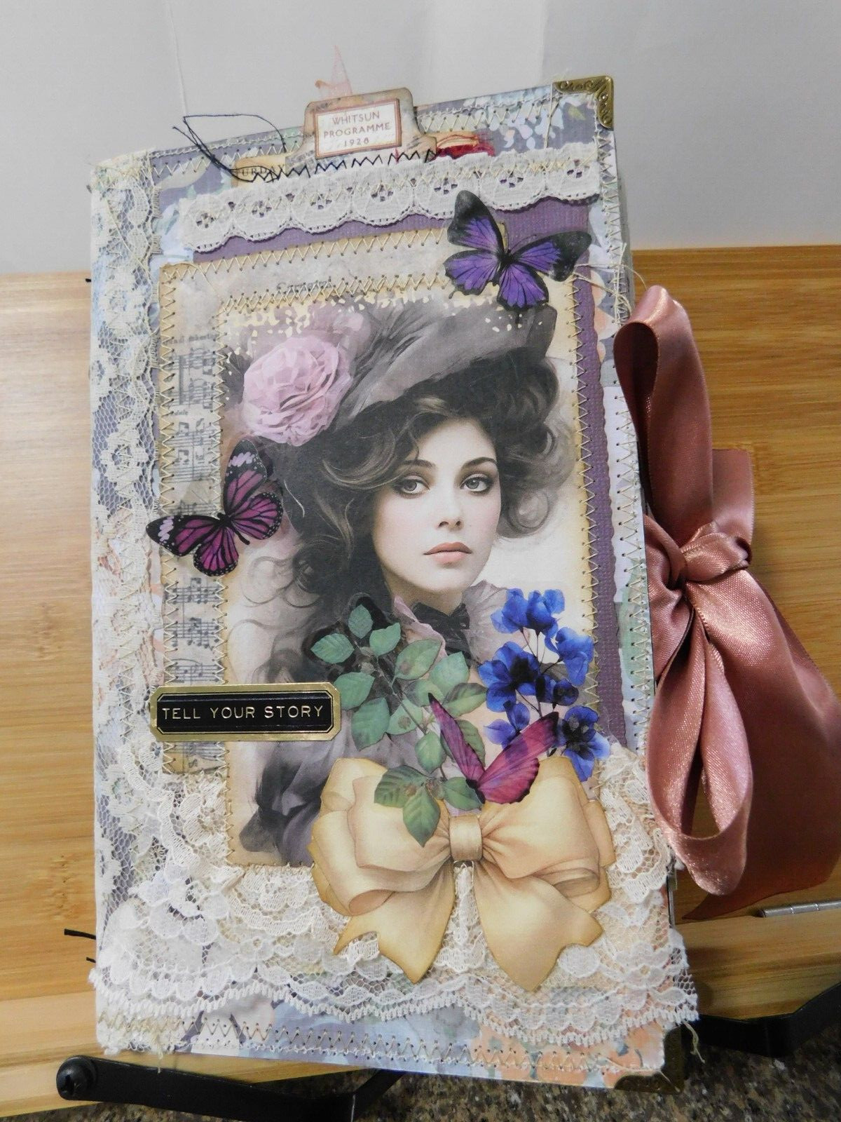 Junk Journal OOAK Vintage Style 108 Pages 9.5″ x 5.5″ Lady B