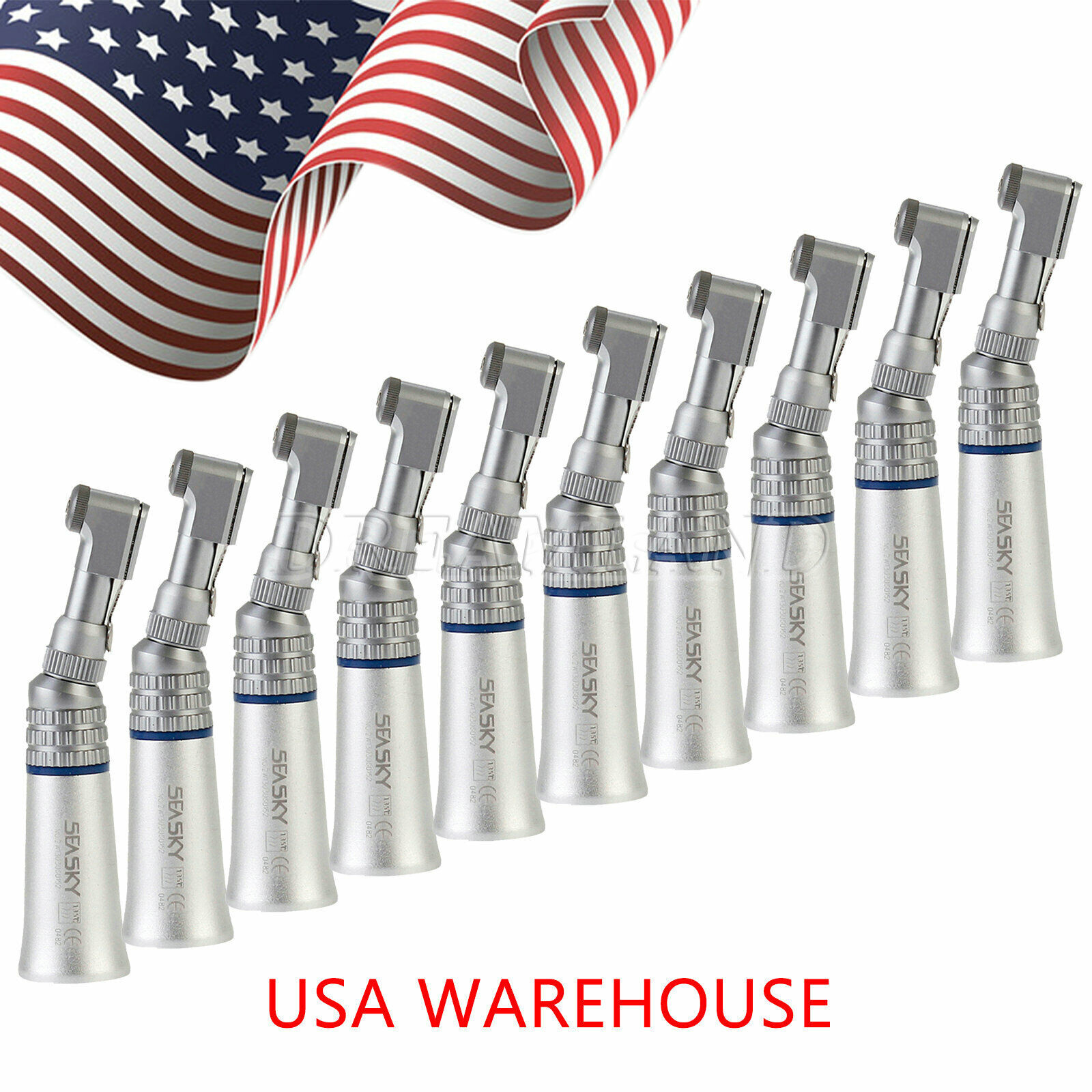 USA SEASKY Dental Slow Low Speed Handpiece Contra Angle Latch E-Type YP 1-10 PCS