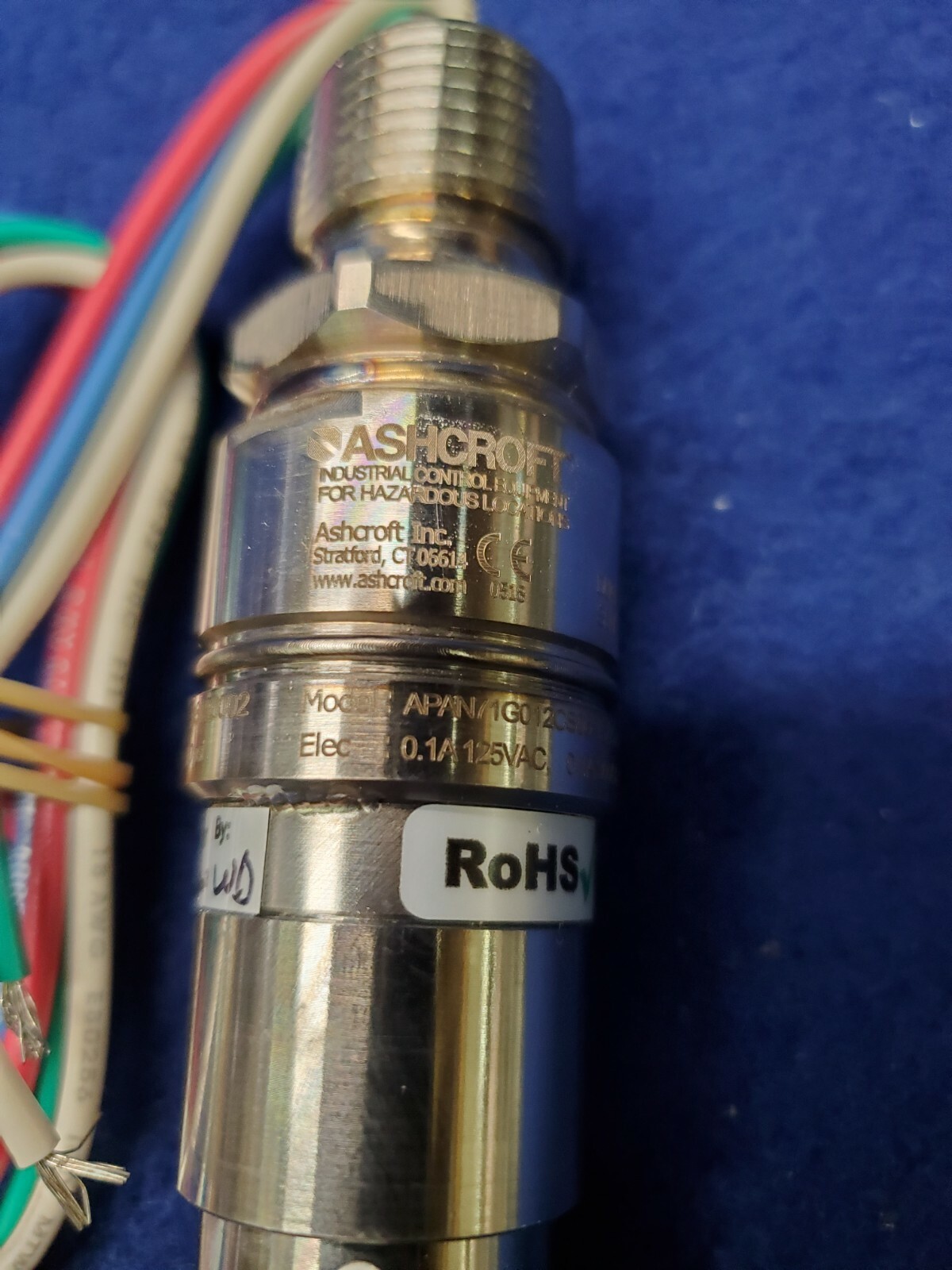 ASHCROFT APAN71G012CS06-15/15#-4R EXPLOSION PROOF Pressure Switch to 1000 psi