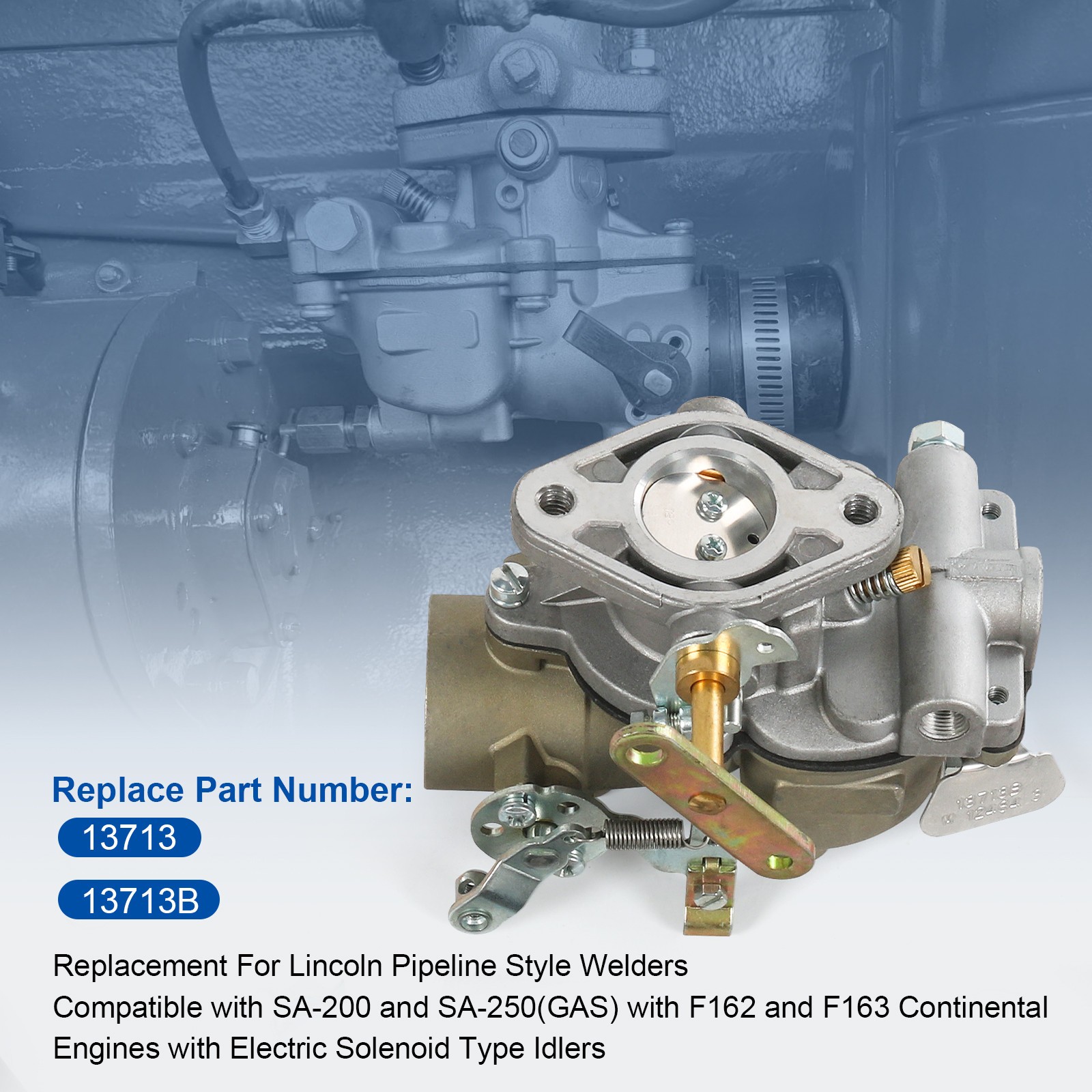 Carburetor 13713 13713B Fits Lincoln Welder Sa-200 Sa-250 Gas Powered F162 F163