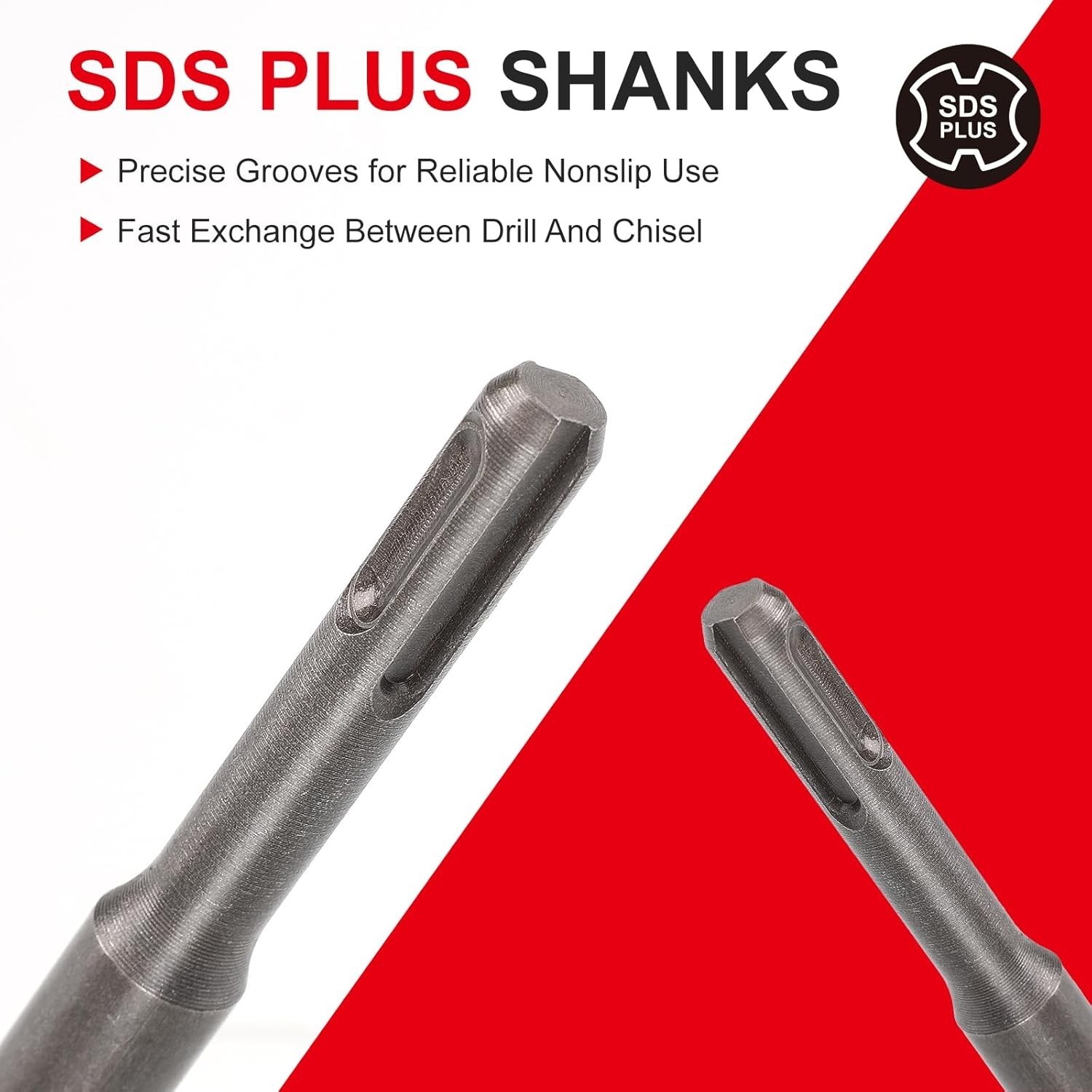 SDS Plus 40CR Steel Chisels for Rotary Hammer Drills | Concrete/Tile Removal
