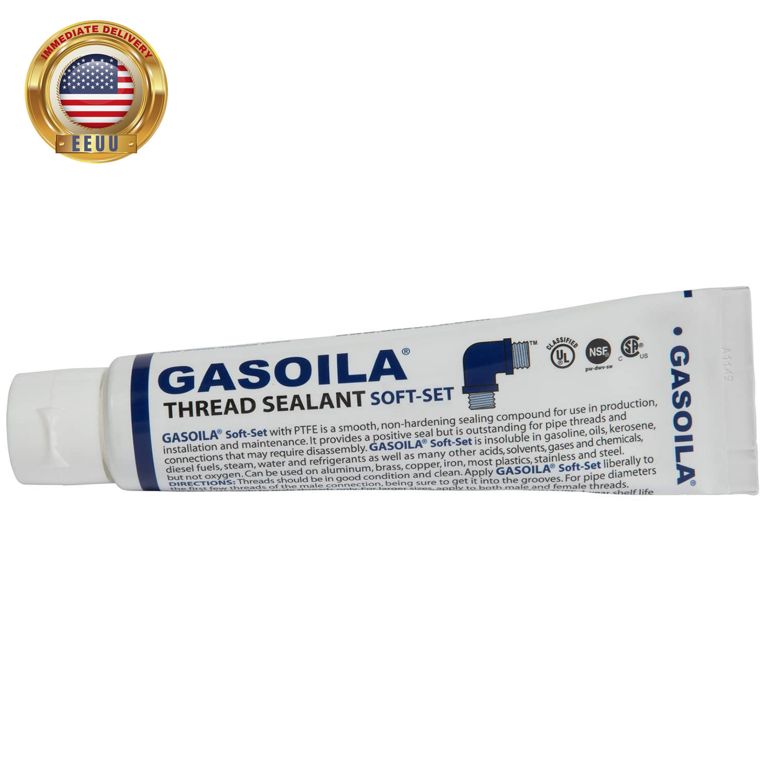 Soft-Set Pipe Thread Sealant – Non-Hardening Paste for Metal & Plastic, 2 Oz Tub