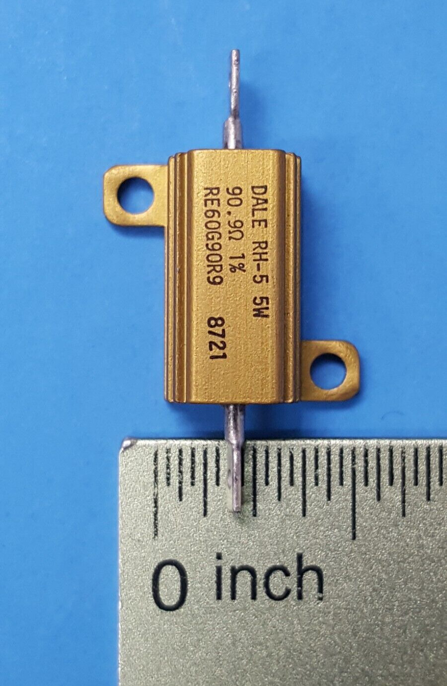 Fixed Resistor, RE60G90R9, DALE,Wire Wound, 5W,90.9ohm, 1000V, 1% +/-, -20,20ppm